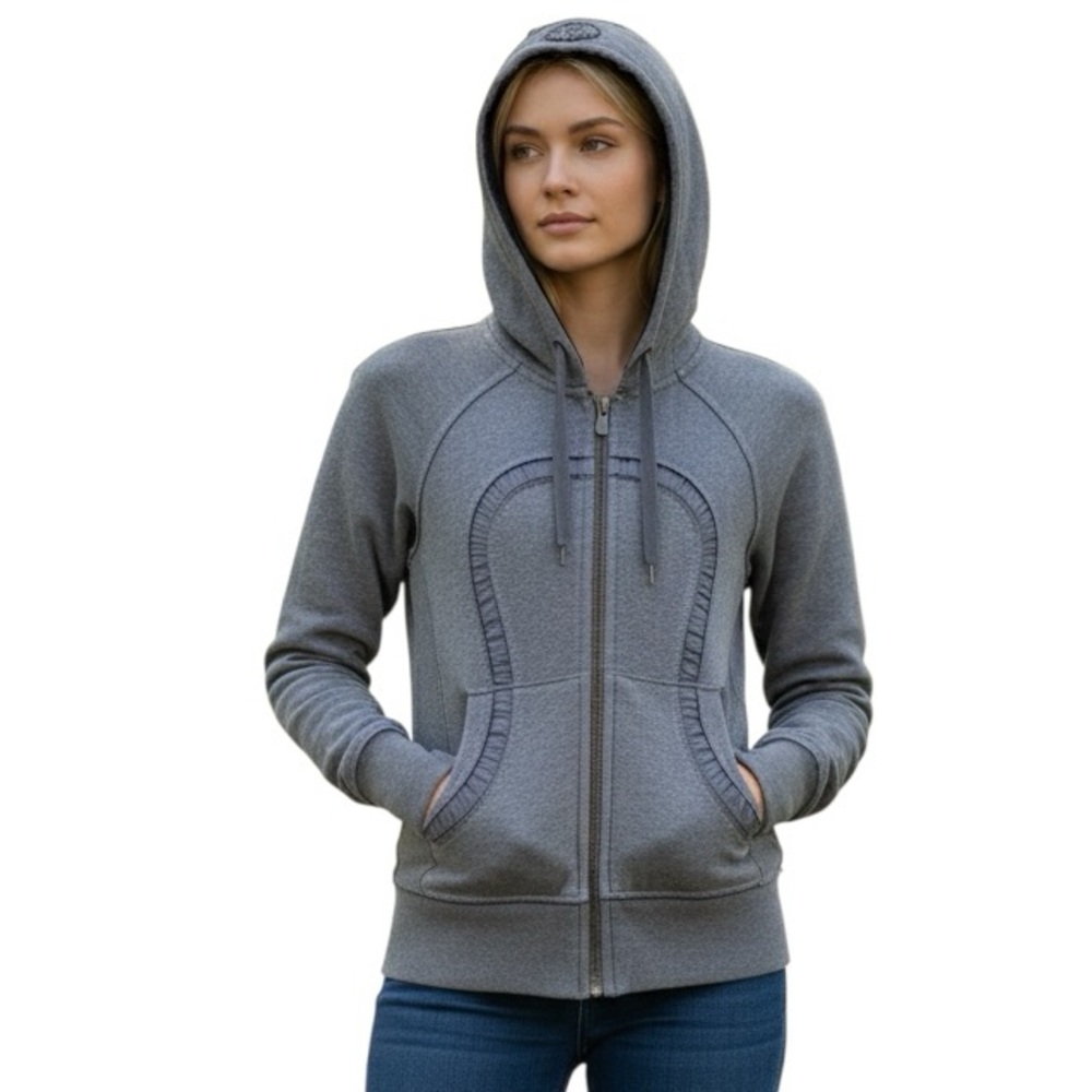 lululemon‎ Scuba Full Zip Hoodie Special Edition Gray Sz 4